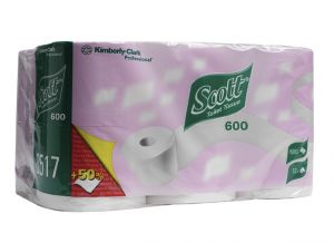 Туалетная бумага в стандартных рулонах SCOTT® 600, двухслойная ― KIMBERLY-CLARK* Professional