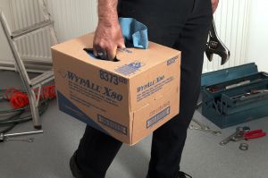 Протирочный материал WypAll® X80, в переносной коробке, синий ― KIMBERLY-CLARK* Professional